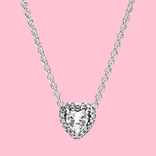 925 Sterling Silver Elevated Heart Necklace for Women Jewelry Birthday Anniversary