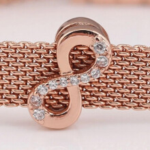 925 striebro Rose Reflexions šumivé nekonečno s Crystal Clip Charm Fit náramok náramok DIY šperky