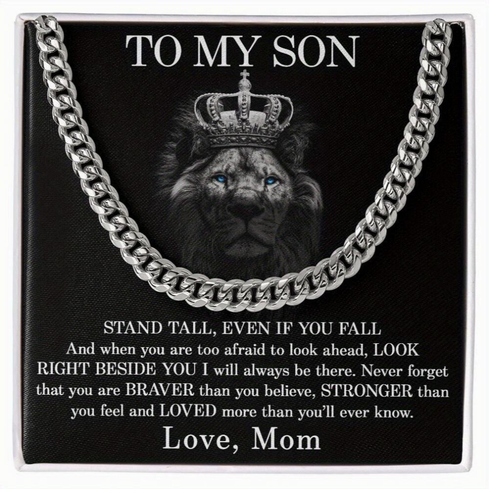 To My Son Cuban Chain Necklace Son Birthday Gift For Son Graduation From Mom