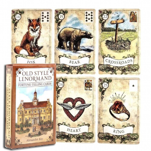 Vintage Lenormand τράπουλα ταρώ ένα μαντείο της τύχης μαντεία και επιτραπέζια παιχνίδια
