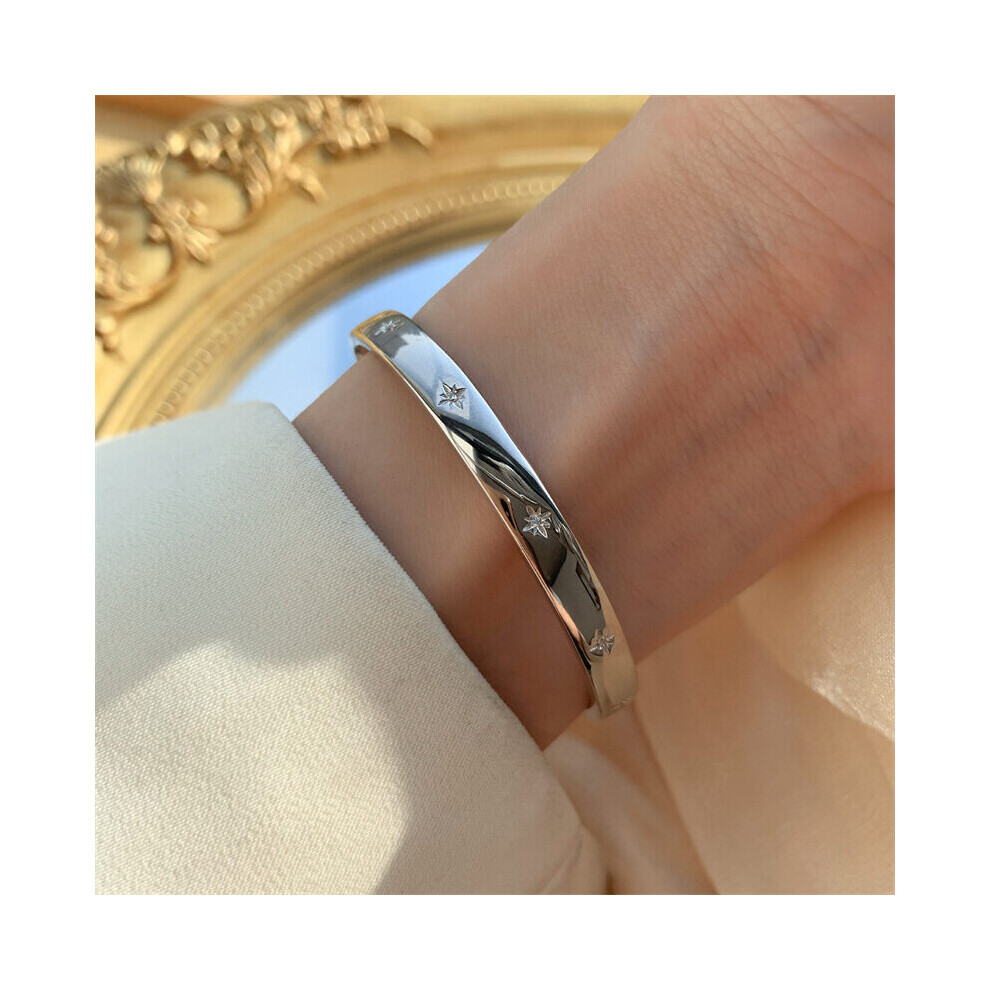 925 Sterling Silver Starlight Female Niche Retro Light Ins Bracelet