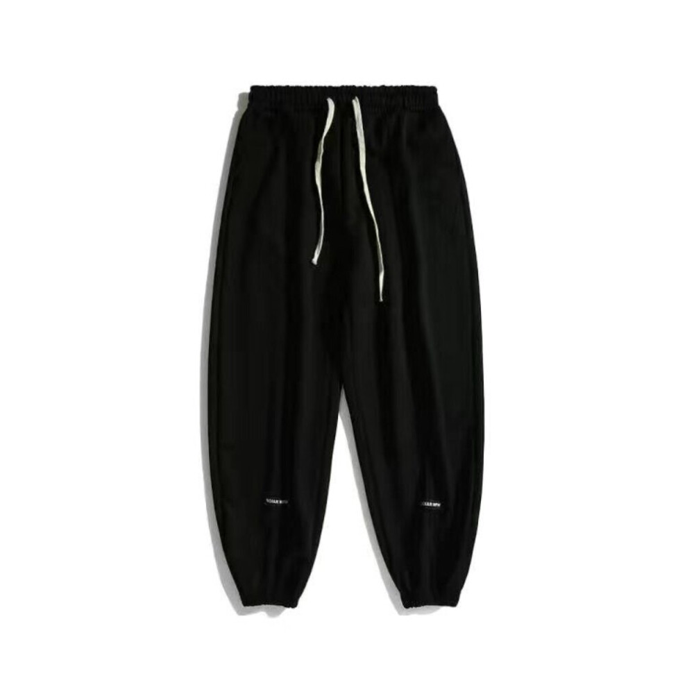 Lamb Wool Sweatpants Men's Winter Hong Kong Style Velvet Thickened Beam Pants Autumn Winter Loose Sports Casual Trousers