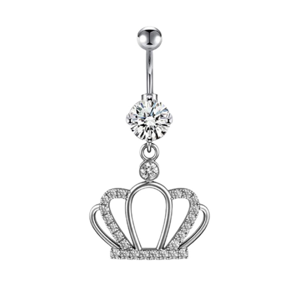 Crown Belly Button Ring Angel Wing Belly Piercing Ring Sexy Navel Piercing Bar Flower Belly Bar Navel Piercing Ombligo Dangle