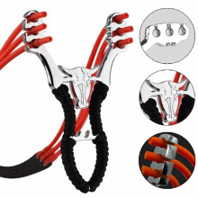Hoge precisie legering Bull Head katapult krachtige rubberen katapult Outdoor schieten sport concurrerende ouder-kind speelgoed