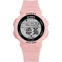 Waterproof Sport Watch for Women - LED Digital Display, Alarm & Stopwatch, Multi-Function Wristwatch (Pink White Blue Black Green)