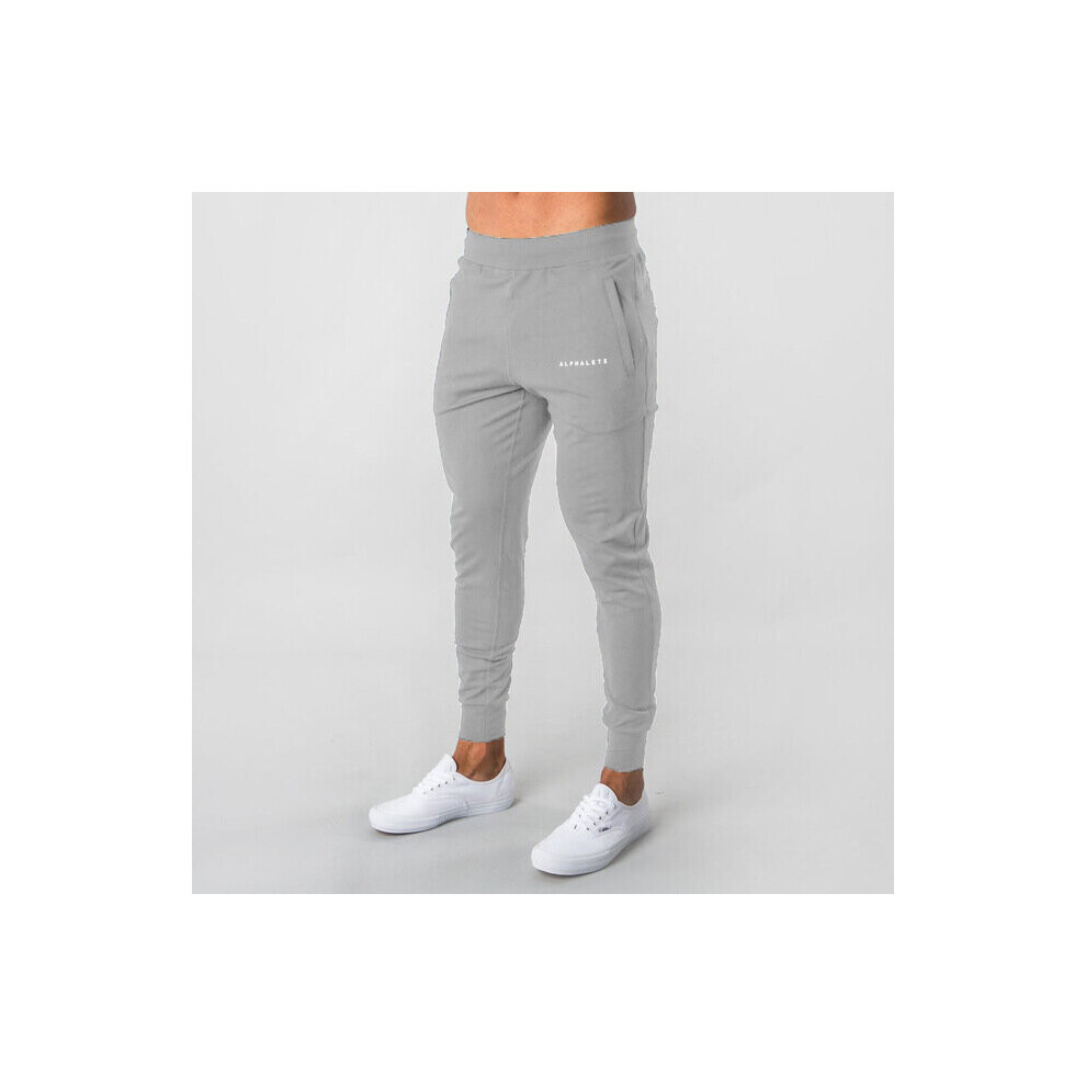 Style Mens ALPHALETE Jogger Sweatpants Man Gyms Workout Fitness Cotton Trousers Male Casual Skinny Track Pants