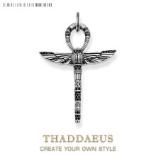 Ciondolo Croce della Vita Ankh con Scarabeo Gioielli Etnici Europa 925 Argento Regalo Bijoux Per Donna e Uomo