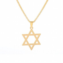 Roestvrij staal Davidsster hanger ketting voor mannen vrouwen klassieke zeshoekige ster banket straat sieraden