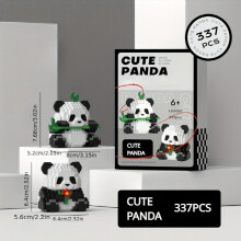 Panda stavebné bloky DIY vzdelávacie hračky Vianoce Halloween vďakyvzdanie darček