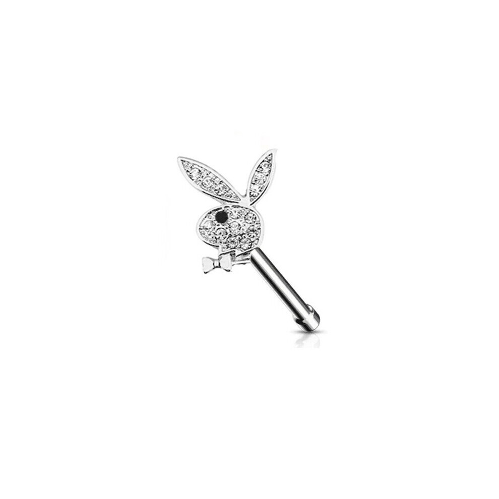 Bunny Ring Nose Piercing Stud Bunny Nase Piercing Crystal Rabbit Jewelry Rabbit Cartoon Nariz Piercing Stud Real Piercing