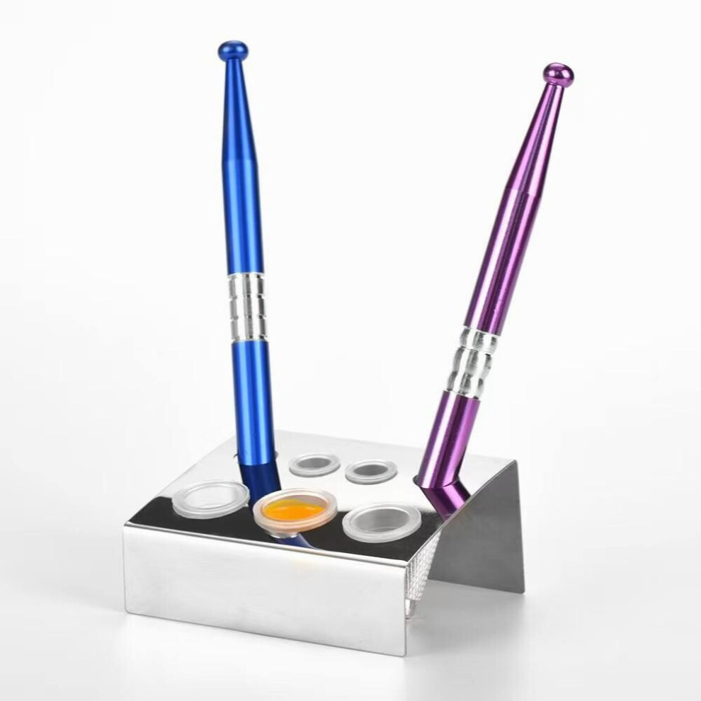 1 2pcs Tattoo Ink Pots Ink Cup Holder 7 Holes Pigment Cup Cap Stand Tattoo Ink Holder Tattoo For Tattoo Eyebrow Tattoo Ink Cup Holder Pigment Cup Stan