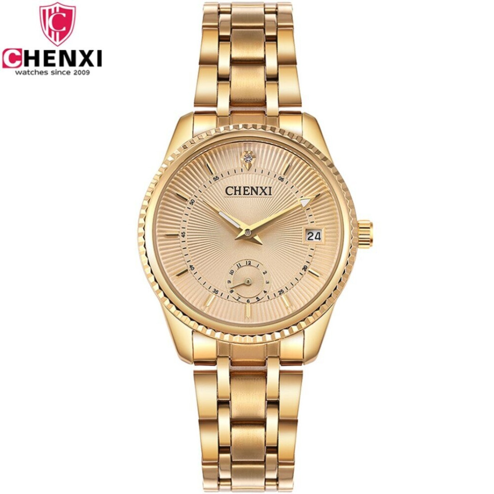 Watches Chenxi Women Watches Small Seconds Watch Stainless Steel Band Auto Date Quartz Wristwatches Reloj Hombre