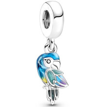 2ks/skupina Jungle Paradise Parrot Charm prívesok so striebornými korálkami náramky náhrdelníky pre ženy mužov dievča šperky doplnky