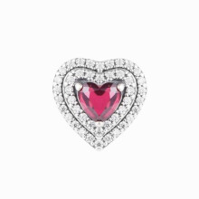 Sparkling tasoitettu sydän Charm Crystal 925 hopea DIY Kit tehdä rannekkeet ja kaulakorut