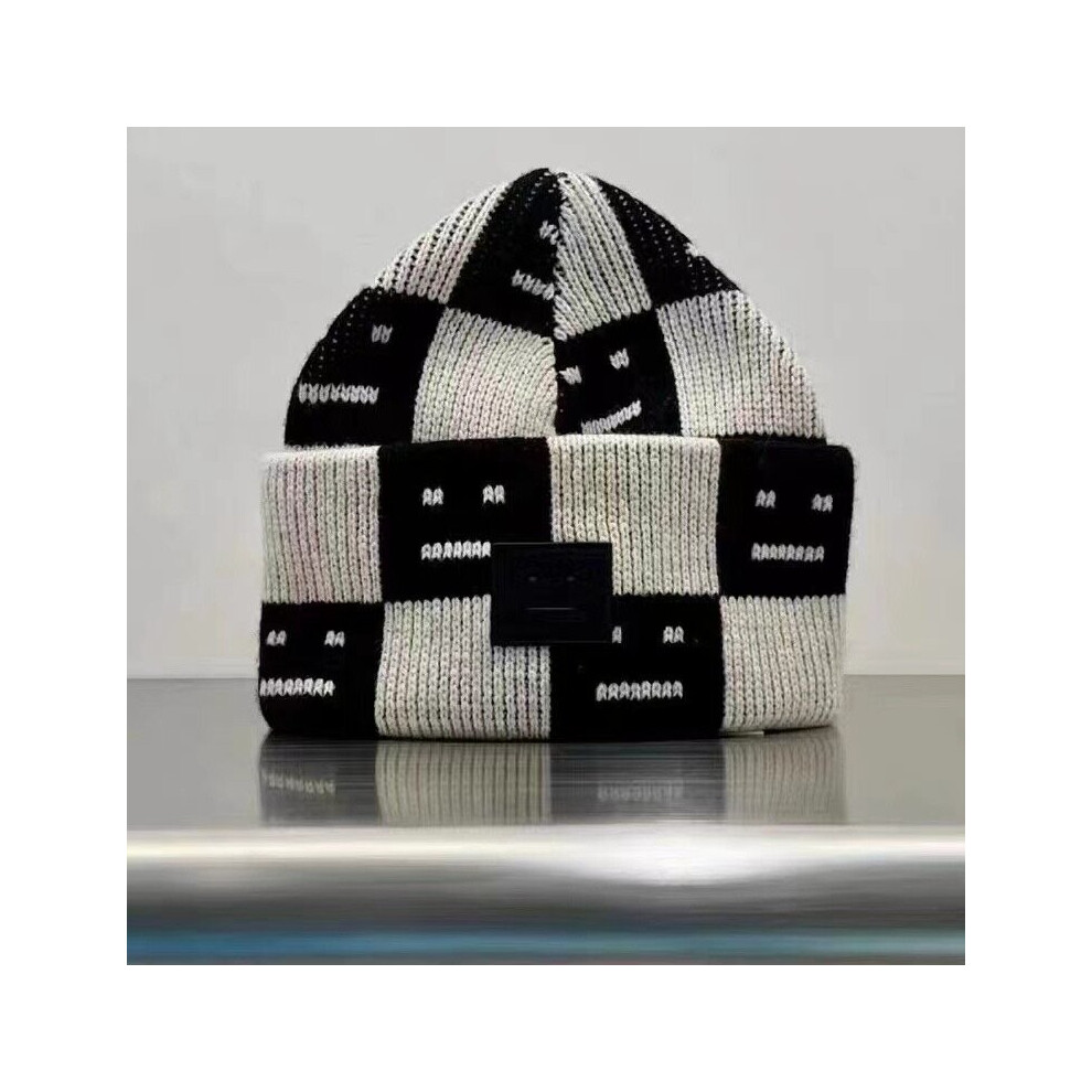 Ac Studios Hat Men Women Smiling Face Beanie Skull Caps Winter Hats Wool Blend Knit Wool Acne Hats Bonnets