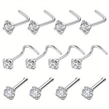 12pcs Set 20 Gauge Nase Ringe Nase Piercings Hoop Nase Ringe für Frauen Männer Edelstahl Nase Piercing Schmuck