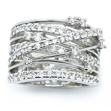 925 Sterling Silver Ring Inlaid With AAAAA Zircon Interwoven Ring For Woman Charm Jewelry Engagement Gift