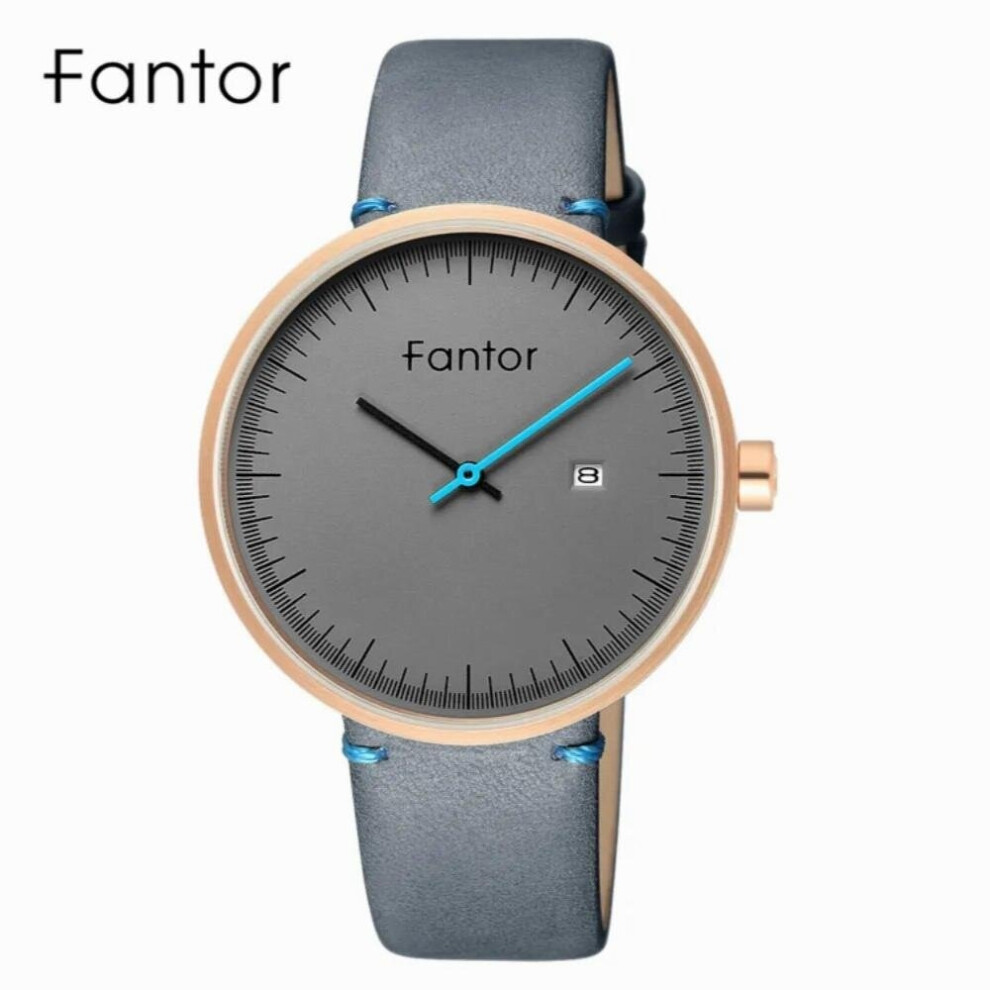 Fantor Ultra Thin Men Watch Minimalist Top Leather Watch Man Casual Date Male Quartz Watches Wristwatch