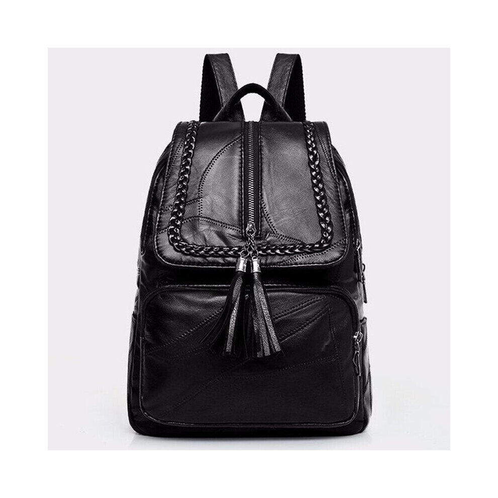 Women Leather Backpack School Bag Classic Waterproof Travel Shoulder Bag Multi-Function Backpack Women