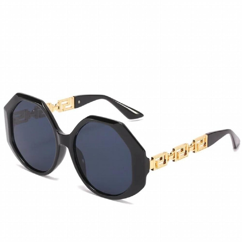 Big Frame Polygonal Ladies Sunglasses Retro Street Shooting Sunglasses Men and Women Sunglasses