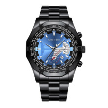 Automatic Movement Watch Men's Non-mechanical Clock Hollow Calendar Waterproof Luminous Stainless Steel Gents Watches