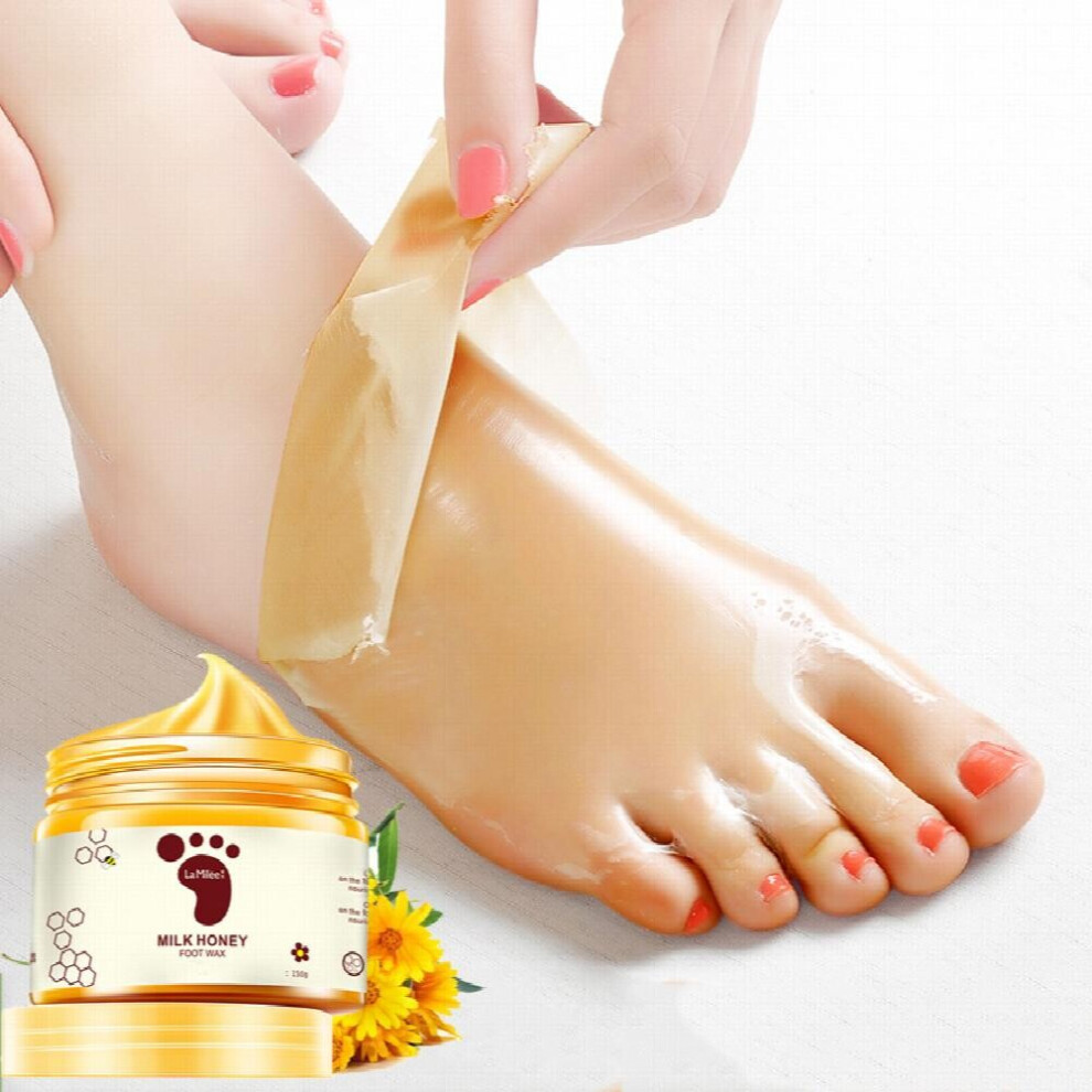 Honey Milk Foot Wax Feet Mask Moisturizing And Hydrating Nourishing And Whitening Peel Off Dead Skin Exfoliating For Skin Care