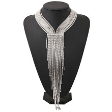 Silver Plated Vintage Statement Big Choker Necklace Women Boho Indian Ethnic Large Collar Maxi Chunky Necklace Jewelry