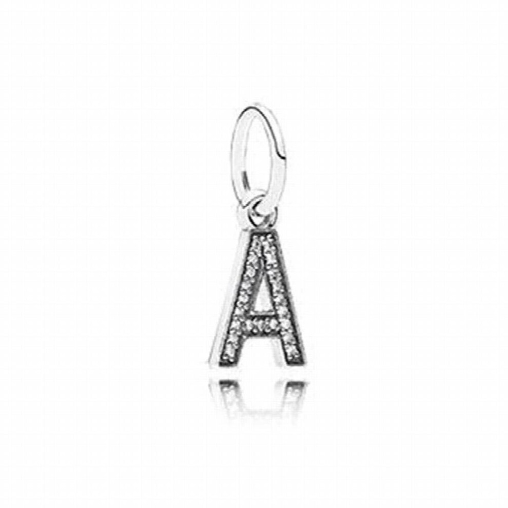 A-Z Letters Pendant Charm 100% Real 925 Sterling Silver Letters Pendant Charms Fit Bracelet Diy Jewelry Making