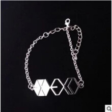 EXO Jewelry Charm Bracelet for Men & Women - Unisex Silver-Tone Accessory