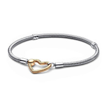 925 Sterling Silver Moments Rose Heart sulkeminen käärme ketju rannerengas rannerengas Fit Helmi Charm Diy korut