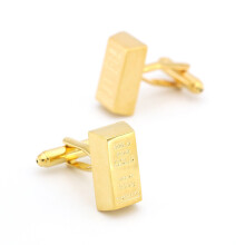 Gemelli del mattone per gli uomini materiale di rame collegamenti di polsino d'oro Wholesale&retail di materiale di rame