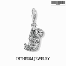 Prívesok prívesok Sloth 925 Sterling Silver Fit náramok Letné jemné šperky doplnky pre ženy Muži Bijoux darček
