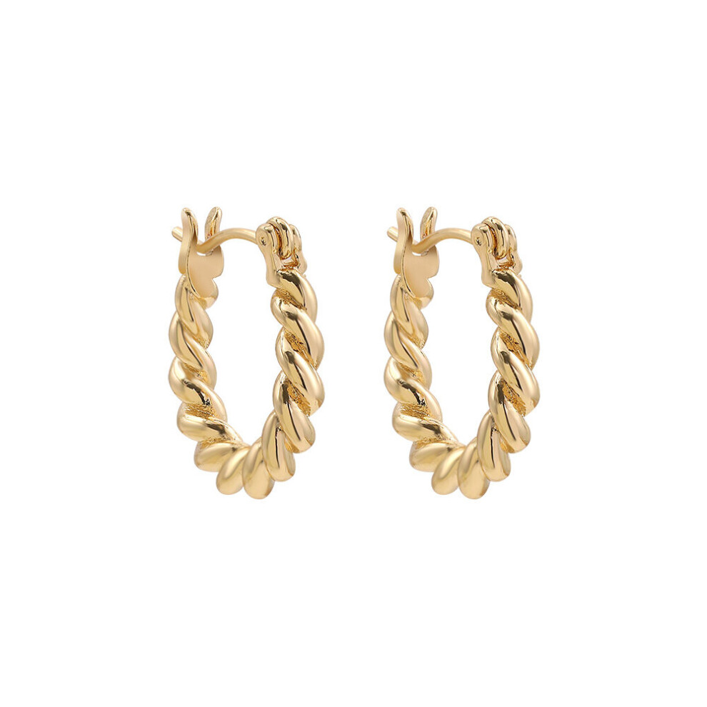 Twisted Hoop Earrings for Women Geometric Small Round Circle Beaded Earring Jewelry