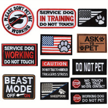 J CARP 12pcs Service hond patches voor mannen tactische huisdier in opleiding geborduurde sluiting haak en lus patch voor hond vest harnassen halsband