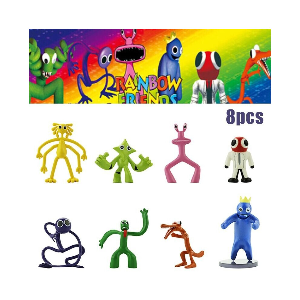 Dinamr 8Pcs Roblox Rainbow Friends Figure Toy Model Decoration Handmade Doll Kids Gift