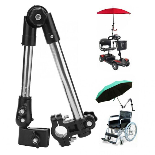 Attachment Umbrella Adjustable Clamp Stands Connector Pipe Wheelchair Handle