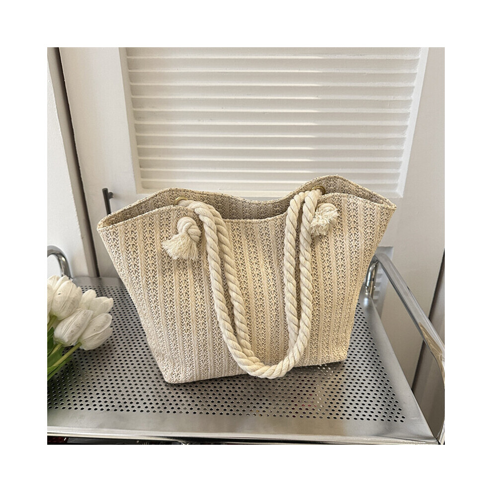 Bag Straw Large Capacity Shoulder Tote Braided Underarm Handbag Crossbody Bag