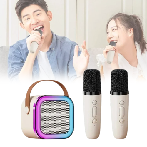 K12 Bluetooth Speaker Dual Microphone Portable Home Karaoke Mini ...