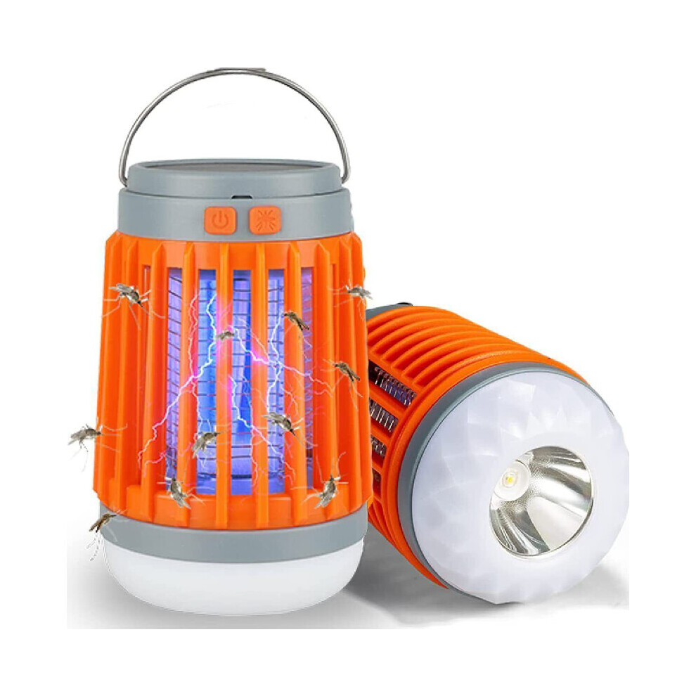 Mozz Guard Mosquito Zapper Electric Usb Charging Solar Panel Purple Light Tube