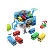 Little Bus The Tayo Rogi Rani Push Button Parkplatz Schiene Garage Spielzeug Set Mini