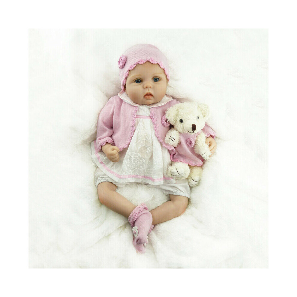 Dinamr Real Life 22" Baby Dolls Soft Vinyl Reborn Lifelike Newborn Realistic