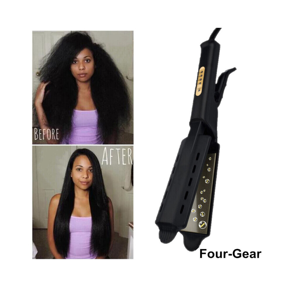 Professionele Salon Uk Keramische Stoom Toermalijn Ionische Flat Iron Stijltang Haar-image