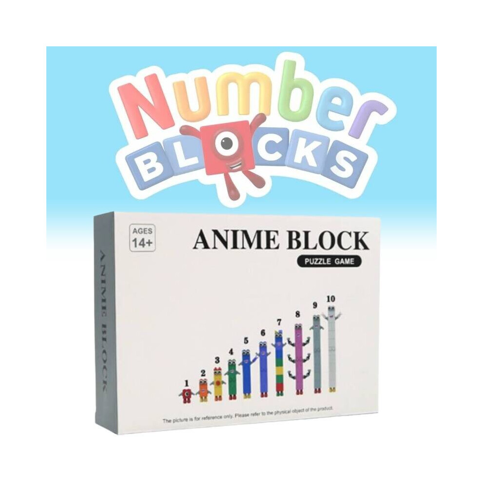 Dinamr Numberblocks Educational Puzzle Toy Building Blocks Set Display Model Kids Gift