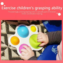 Yksinkertainen Dimple Baby Sensory Toy Silikoni Flipping Board Brain Teasers Educational (Aivoriihi)