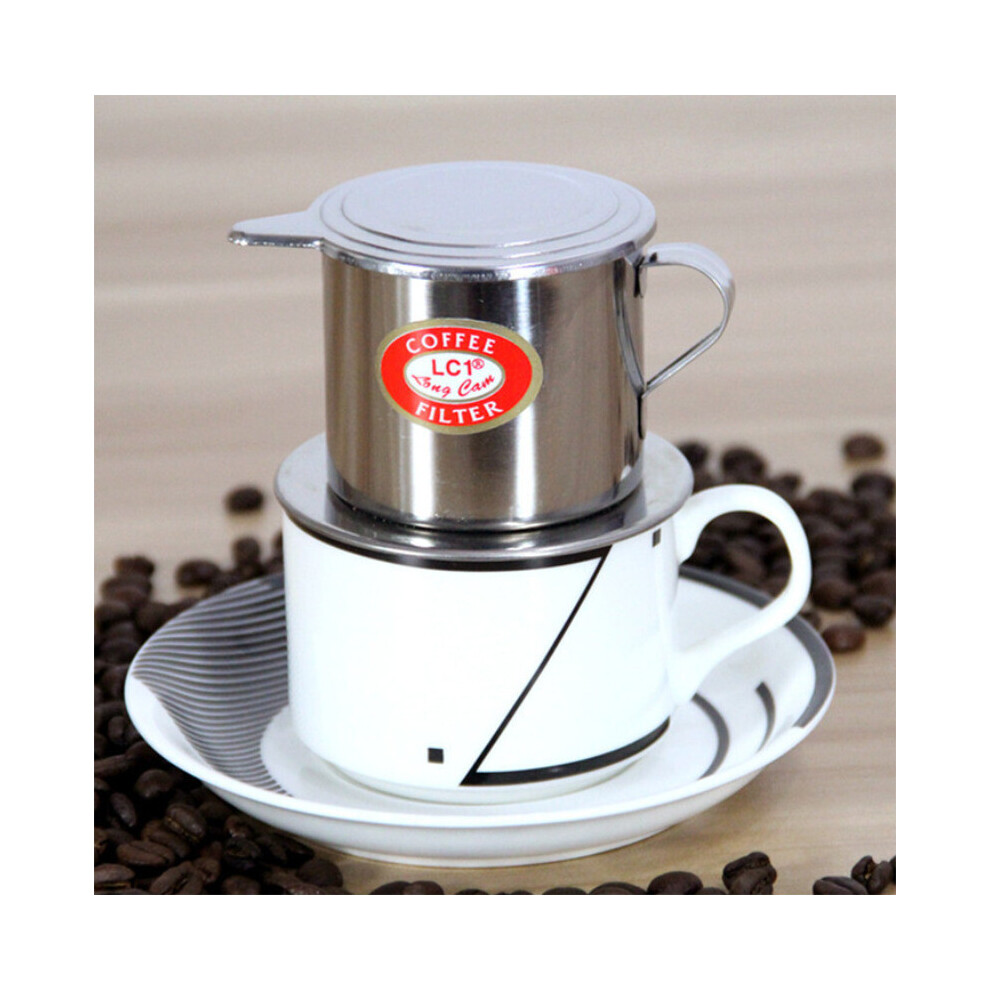 Steel Stainless Drip Filter  Coffee Pot Tea Pot Vietnam Style Coffee Maker