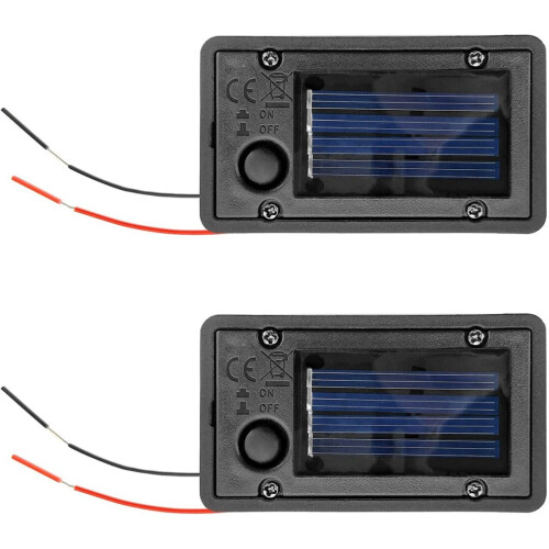 2pcs Batteriebox, Solarlaterne -Licht -Ersatzteile oben