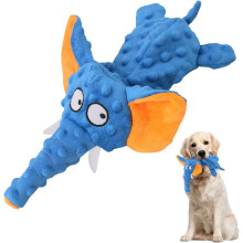 (Dark Blue) Dog Squeaky Toys, No Stuffing Plush Dogs Toy for Small Medium Large Dogs, Dog Toys for Boredom, Puppy Teething Dog Chew Toys Interactive Birthday