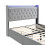 Upholstered Bed 135x190cm, Storage Bed With Light Strips, Velvet, Grey 8