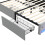 Upholstered Bed 135x190cm, Storage Bed With Light Strips, Velvet, Grey 9