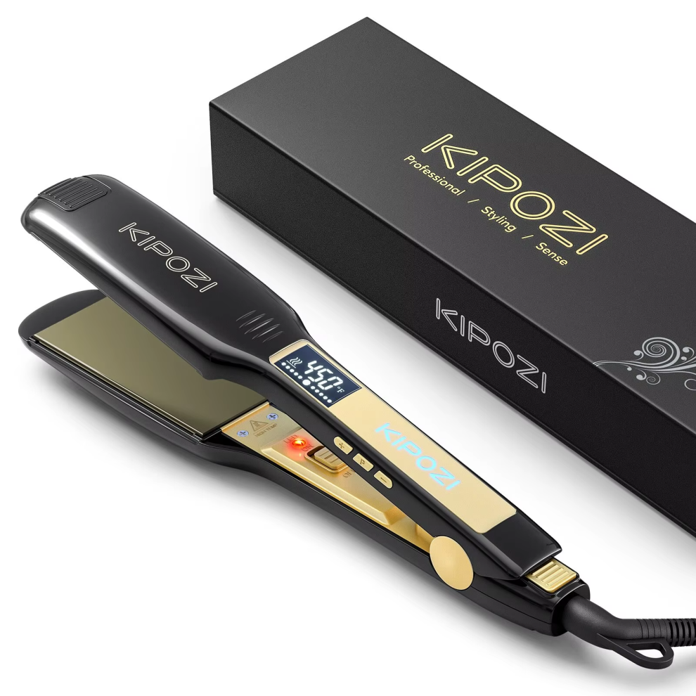 Unbrended Kipozi Professional Titanium Flat Iron Hair Straightener With Digital